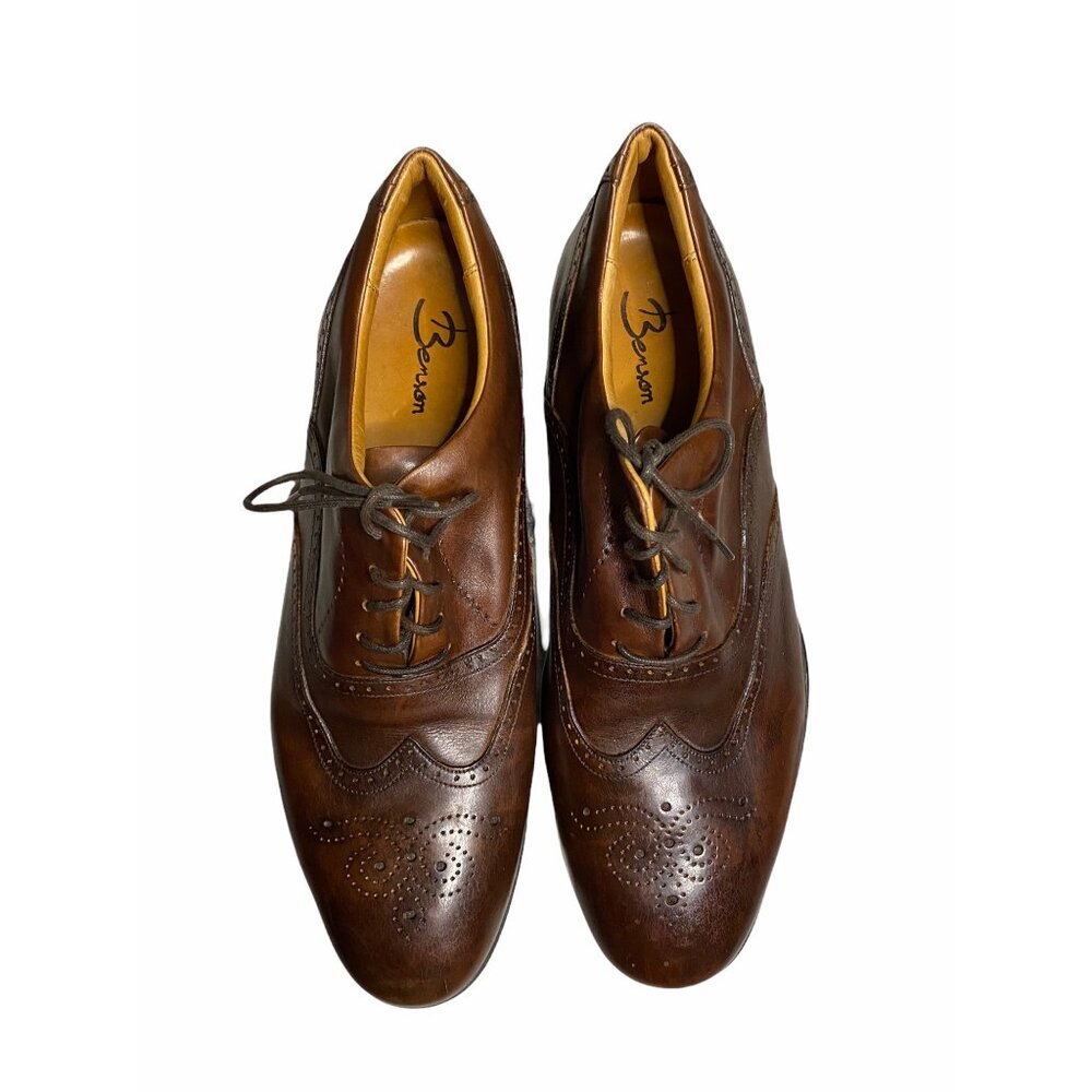 BENSON BROWN WINGTIP DRIVING SHOES SZ 45